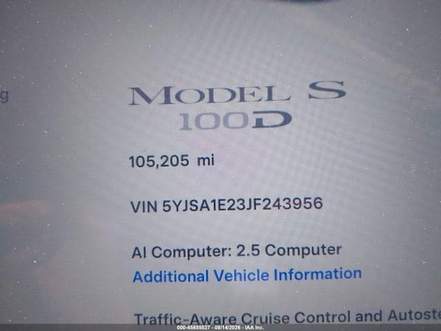 2018 TESLA MODEL S 100D/75D/P100D 16