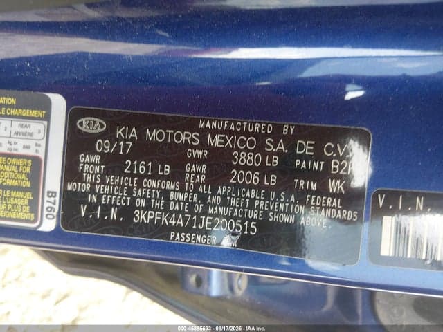 2018 KIA FORTE LX 4