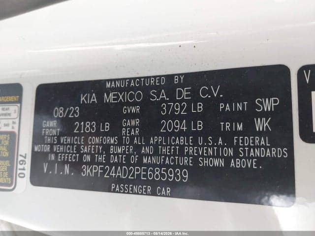 2023 KIA FORTE LXS 9