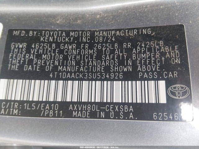 2025 TOYOTA CAMRY SE 9