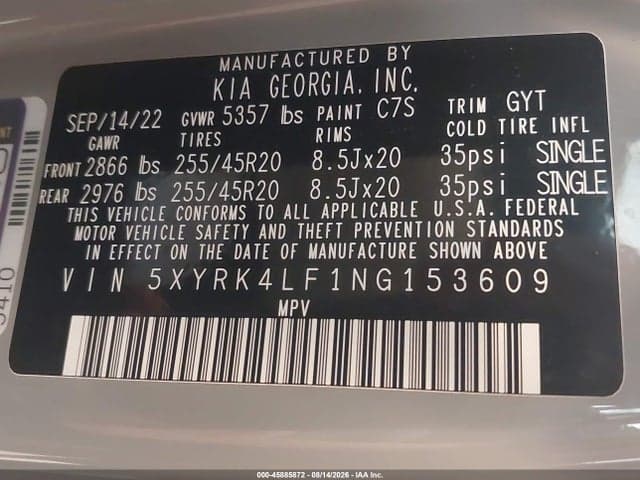 2022 KIA SORENTO SX 9