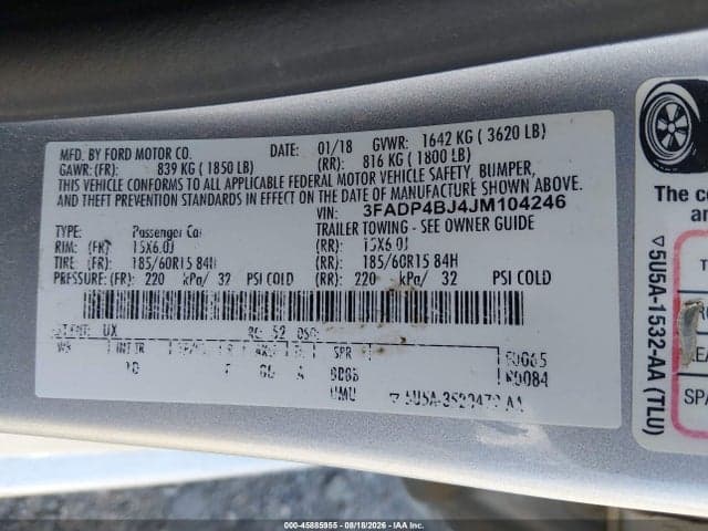 2018 FORD FIESTA SE 9