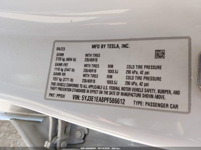 2023 TESLA MODEL 3 REAR-WHEEL DRIVE 9
