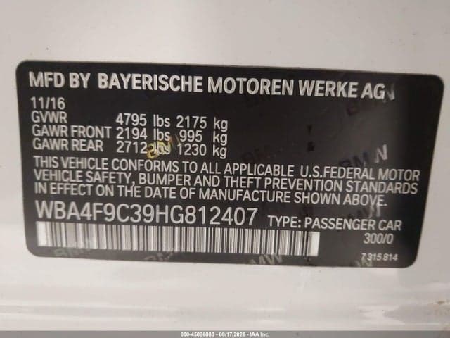 2017 BMW 430I GRAN COUPE XDRIVE 9
