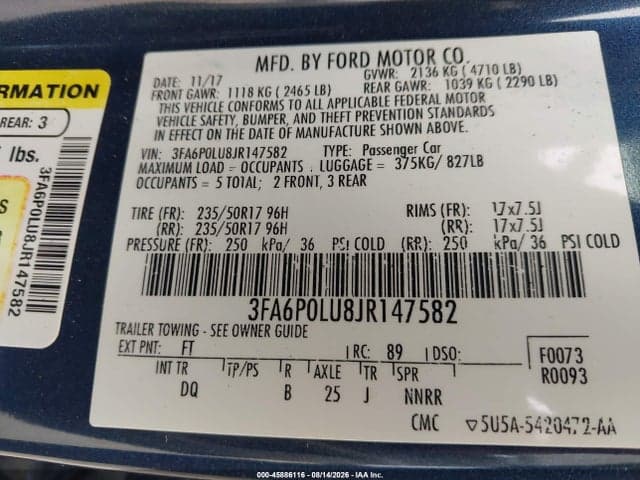 2018 FORD FUSION HYBRID SE 9