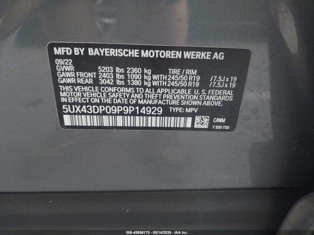2023 BMW X3 SDRIVE30I 9