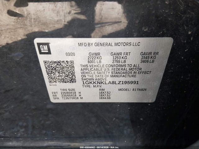 2020 GMC ACADIA FWD SLE 9