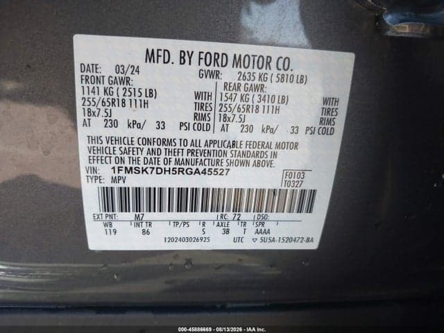 2024 FORD EXPLORER XLT 9