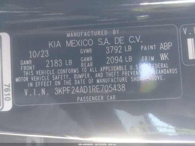 2024 KIA FORTE LXS 9