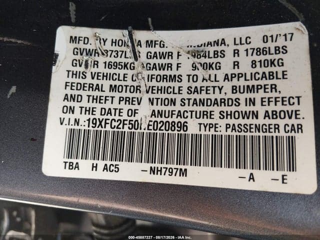 2017 HONDA CIVIC LX 9