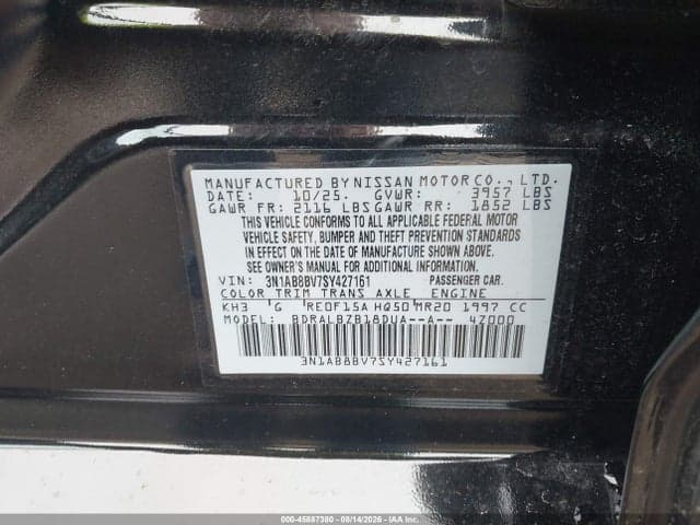 2025 NISSAN SENTRA S 9