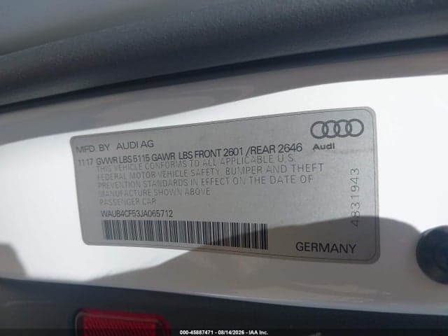 2018 AUDI S5 3.0T PREMIUM PLUS 5