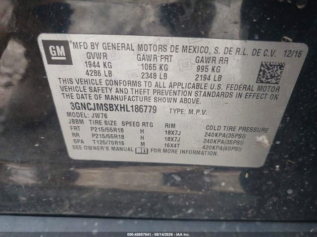 2017 CHEVROLET TRAX PREMIER 9