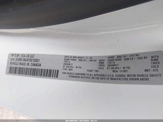2026 CHRYSLER PACIFICA SELECT 9