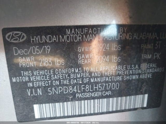 2020 HYUNDAI ELANTRA SEL 9
