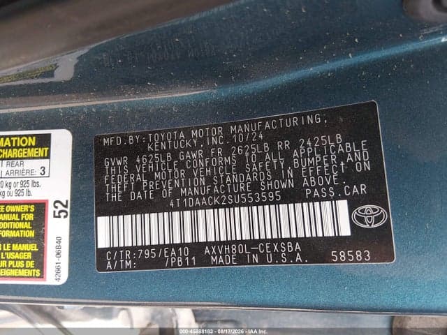 2025 TOYOTA CAMRY SE 9