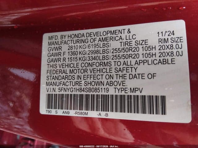 2025 HONDA PILOT ELITE 9
