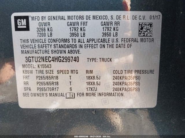 2017 GMC SIERRA 1500 SLT 9