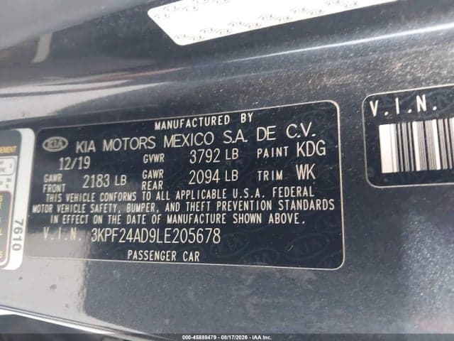 2020 KIA FORTE LXS 9