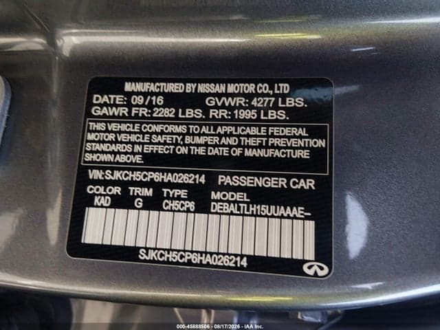 2017 INFINITI QX30 SPORT 9