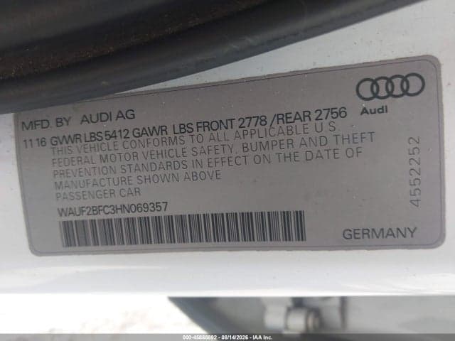 2017 AUDI A6 PREMIUM PLUS 9