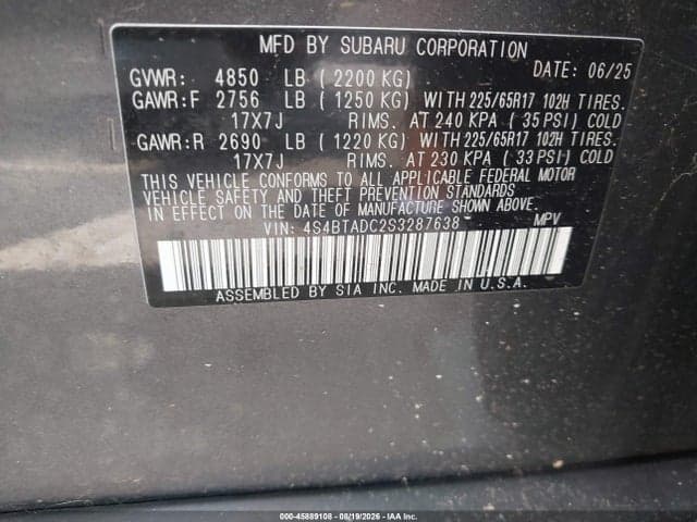 2025 SUBARU OUTBACK PREMIUM 9