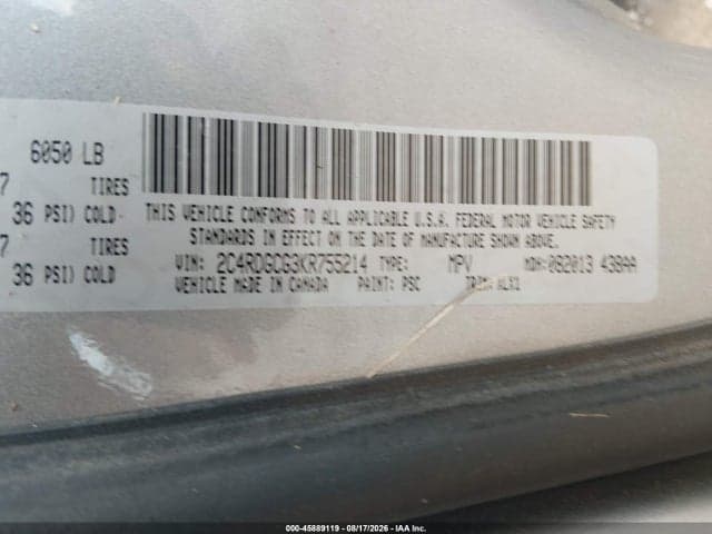 2019 DODGE GRAND CARAVAN SXT 9
