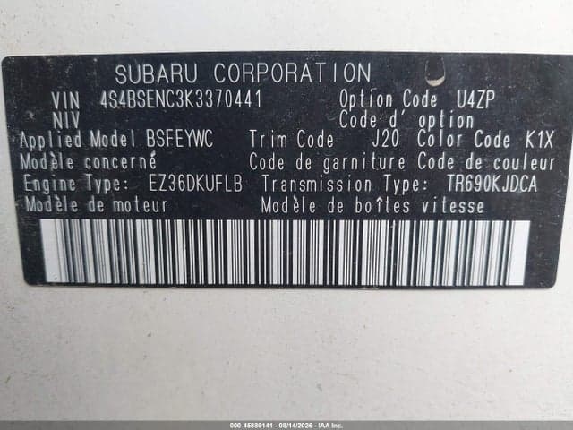 2019 SUBARU OUTBACK 3.6R LIMITED 9