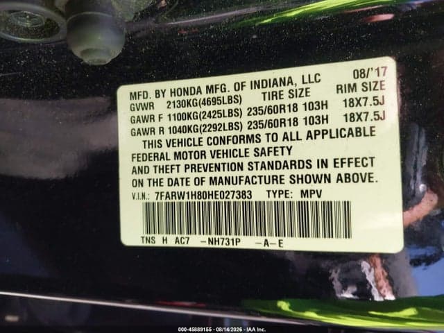 2017 HONDA CR-V EX-L/EX-L NAVI 9