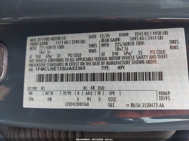 2025 FORD ESCAPE PHEV 9