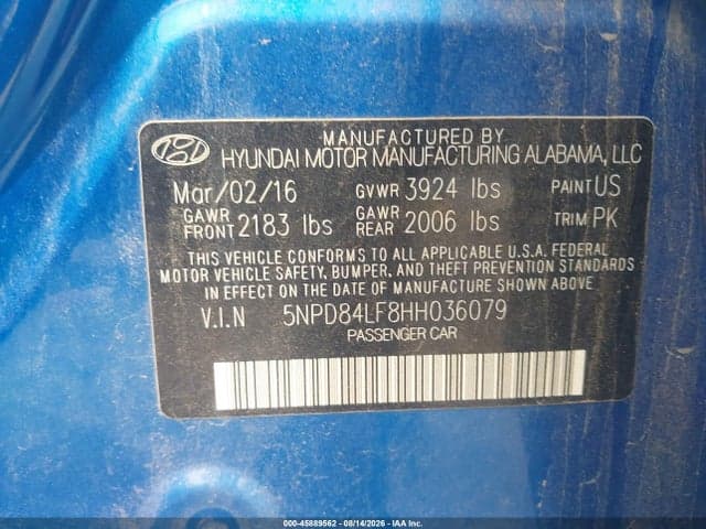 2017 HYUNDAI ELANTRA LIMITED 9
