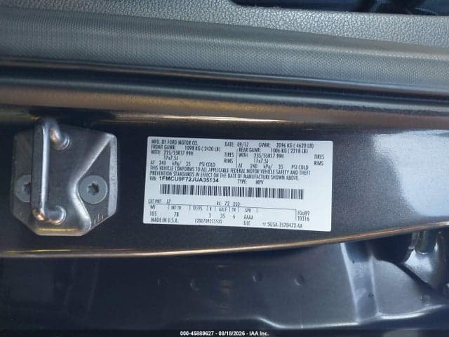 2018 FORD ESCAPE S 9