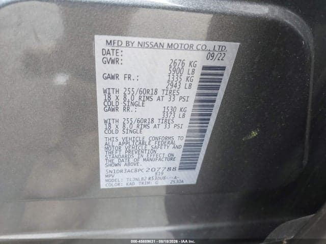 2023 NISSAN PATHFINDER S 4WD 9