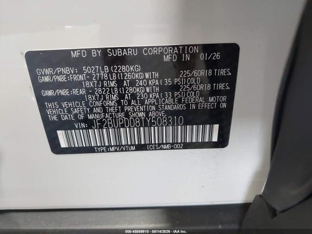 2026 SUBARU OUTBACK LIMITED 9