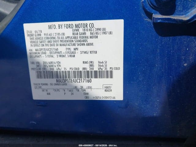 2018 FORD ECOSPORT SE 9