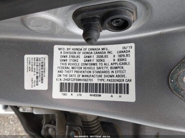 2019 HONDA CIVIC LX 9