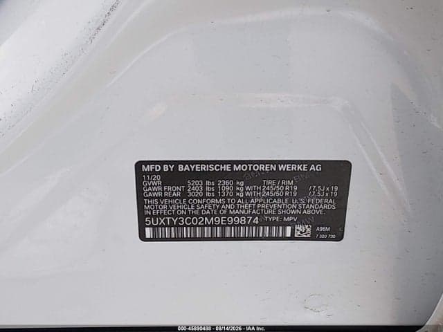 2021 BMW X3 SDRIVE30I 9