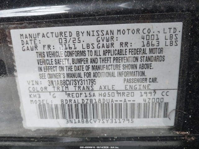 2025 NISSAN SENTRA SV 9