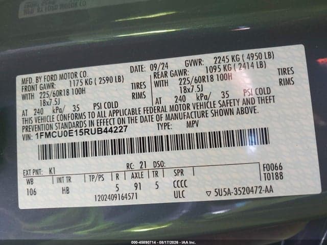 2024 FORD ESCAPE PHEV 9