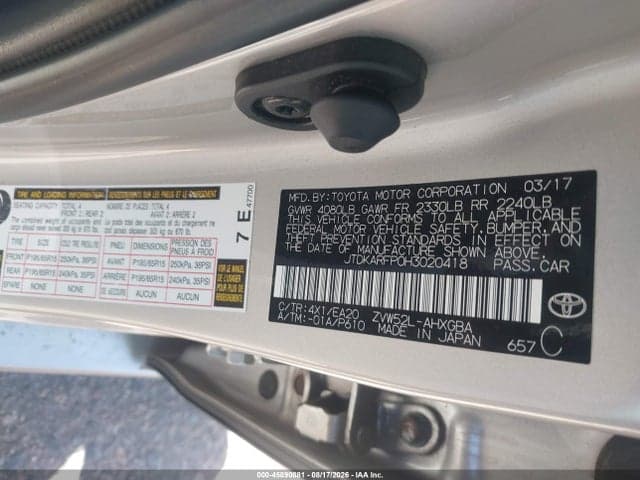 2017 TOYOTA PRIUS PRIME ADVANCED 9