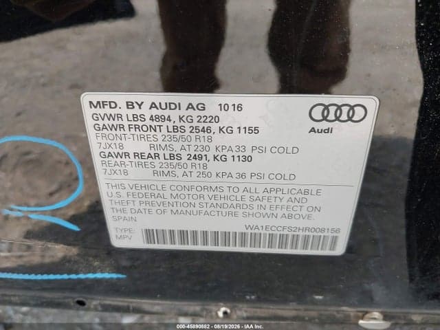 2017 AUDI Q3 2.0T PREMIUM 9