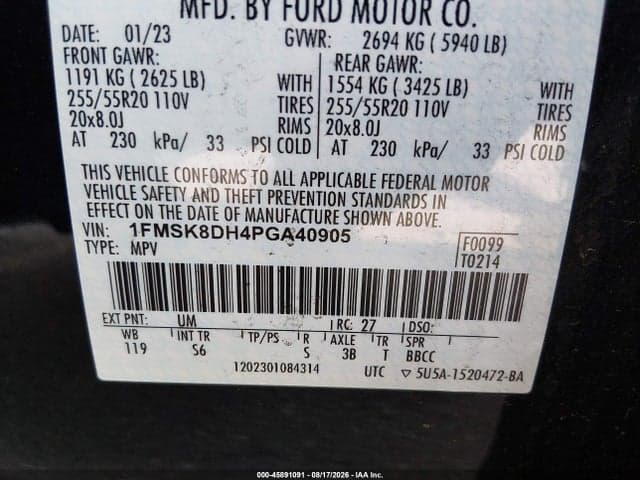 2023 FORD EXPLORER XLT 9