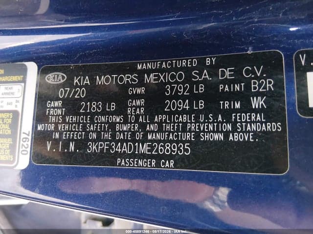 2021 KIA FORTE GT-LINE 9