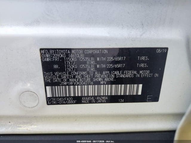2019 TOYOTA RAV4 XLE 9