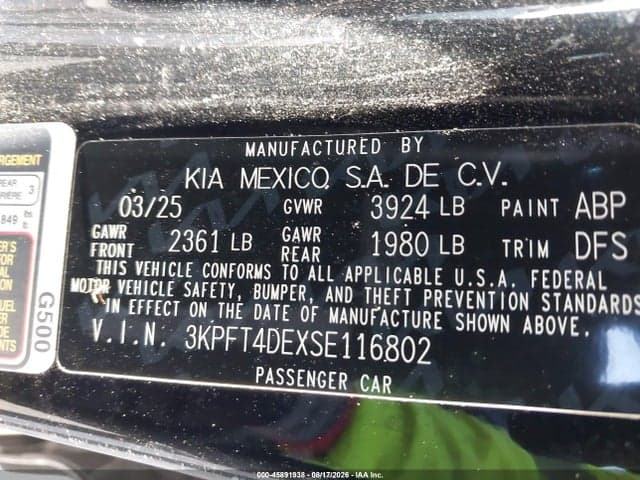 2025 KIA K4 LXS 9