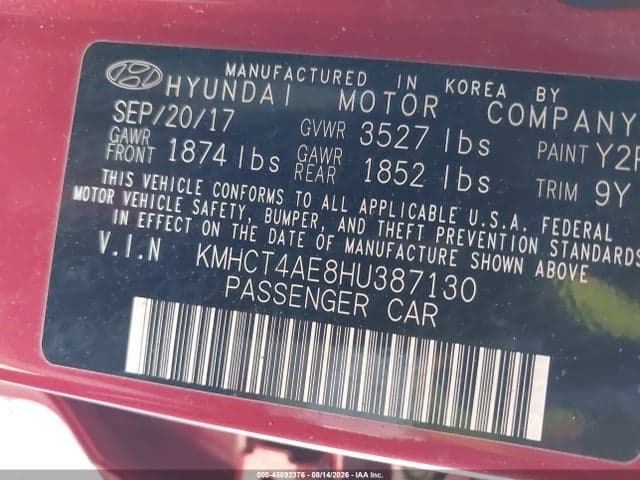 2017 HYUNDAI ACCENT VALUE EDITION 9
