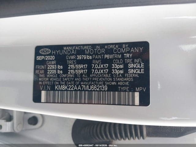 2021 HYUNDAI KONA SEL 9