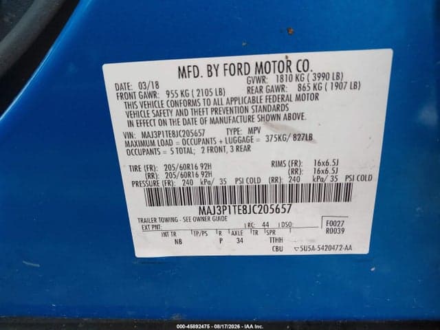 2018 FORD ECOSPORT SE 9