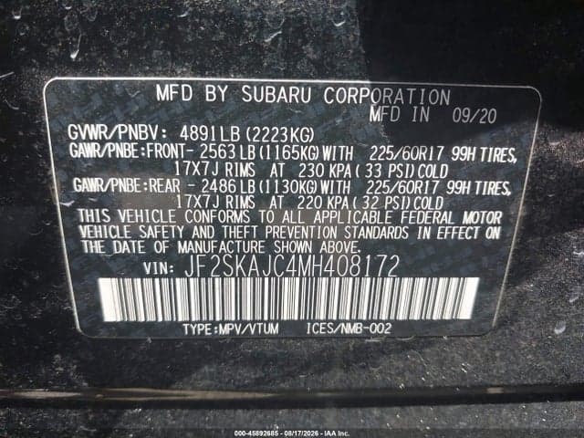 2021 SUBARU FORESTER PREMIUM 9