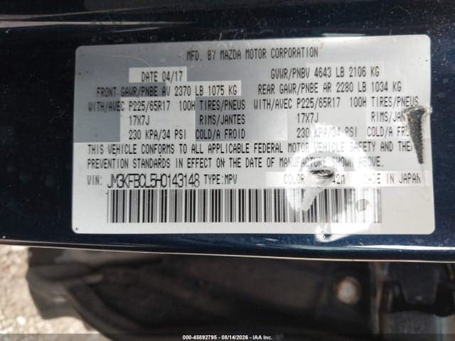 2017 MAZDA CX-5 TOURING 9